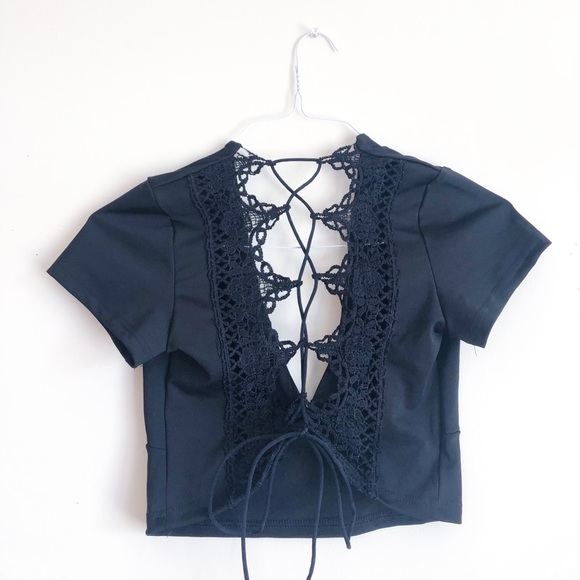 Sexy Lace Up Crop Top - Picture 2 of 2